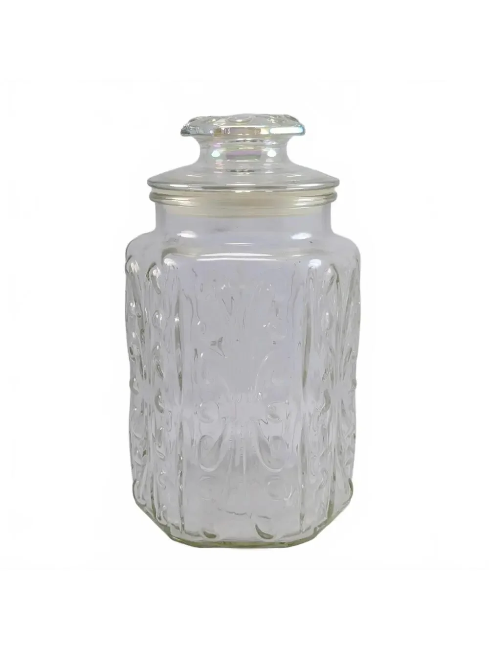 Vtg L.E. Smith Atterbury Scroll Apothecary Jar 9